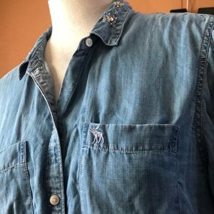 Abercrombie & Fitch denim button up new